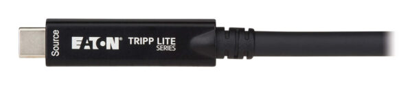 Tripp Lite USB-C to USB-C Full-Function Fiber Active Optical Cable - USB 3.2 Gen 2 (10 Gbps), 8K, HDR, 4:4:4, 60W PD Charging, Black, 10 m - U420F-10M