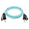 Tripp Lite series 10Gb Rigid Industrial Duplex Multimode 50/125 OM3 Fiber Patch Cable (LC/LC) - IP68, Aqua, 5 m (16.4 ft.)
