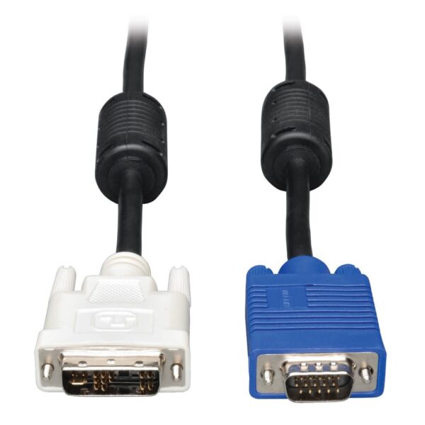 Tripp Lite series DVI to VGA High-Resolution Adapter Cable with RGB Coaxial (DVI-A to HD15 M/M), 10 ft. (3.1 m)