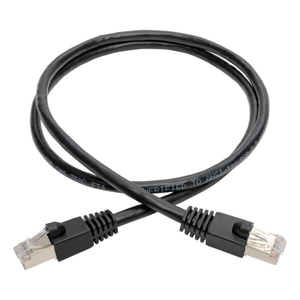 a34cf8dc7dd2f0fc3d51bbaabdcffaa9 Tripp Lite series Cat6a 10G Snagless Shielded STP Ethernet Cable (RJ45 M/M), PoE, Black, 3 ft. (0.91 m)
