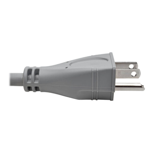 Tripp Lite series Hospital-Grade Extension Cord, NEMA 5-15P to NEMA 5-15R - Green Dot, 15A, 125V, 14 AWG, 15 ft. (4.57 m), Gray