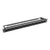 Tripp Lite series 24-Port 1U Rack-Mount Cat5e/6 Offset Feed-Through Patch Panel with Cable Management Bar, RJ45 Ethernet, TAA