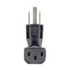 Tripp Lite series Computer Power Cord Adapter, NEMA 5-15P to Down Angle C13 - 10A, 125V, Black