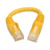 a3aed72a6ece40162ed72cabea6a4e77 Tripp Lite series Cat6 Gigabit Snagless Molded (UTP) Ethernet Cable (RJ45 M/M), PoE, Yellow, 6-in. (15.24 cm)