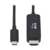 Tripp Lite series USB-C to HDMI Adapter Cable (M/M), 4K, 4:4:4, Thunderbolt 3 Compatible, Black, 6 ft. (1.8 m)