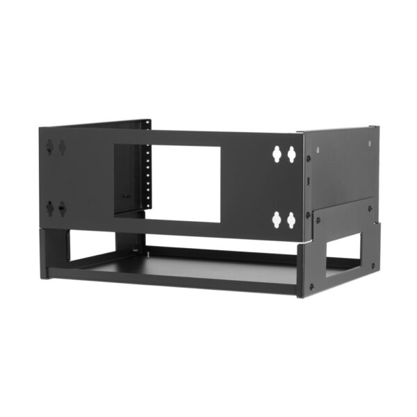 a3fb03c3194e884e387dc314ca6ca197 Tripp Lite series 4U Wall-Mount Bracket with Shelf for Small Switches and Patch Panels, Hinged