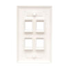 a40bdc18e9a8226e181de5f231bd1ccd Tripp Lite series 4-Port Keystone Faceplate, Single Gang, ID Labels, White, TAA