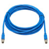 a41a043e6a10ec0293f578bf422f56aa Tripp Lite series M12 X-Code Cat6 1G UTP CMR-LP Ethernet Cable (M/M), IP68, PoE, Blue, 5 m (16.4 ft.), TAA