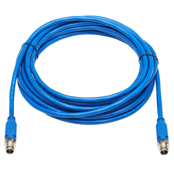 a41a043e6a10ec0293f578bf422f56aa Tripp Lite series M12 X-Code Cat6 1G UTP CMR-LP Ethernet Cable (M/M), IP68, PoE, Blue, 5 m (16.4 ft.), TAA