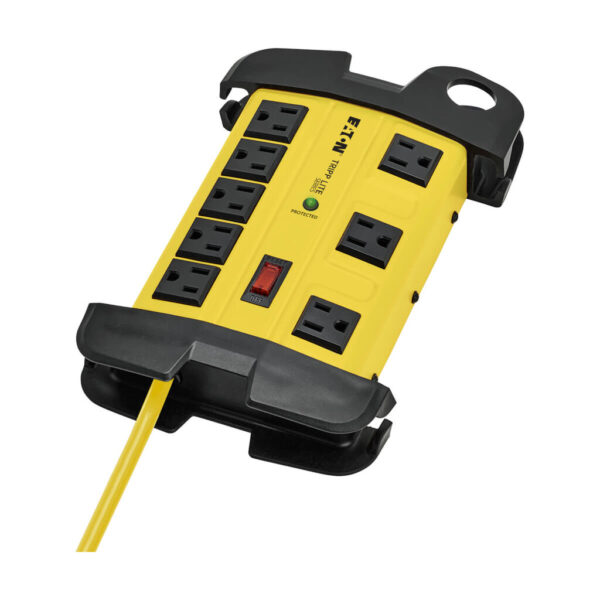 Tripp Lite series Protect It! 8-Outlet Industrial Safety Surge Protector, 25 ft. Cord, 3900 Joules, Cord Wrap, Hang Holes