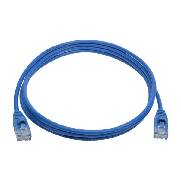 Tripp Lite series Cat6a 10G Snagless Molded Slim UTP Ethernet Cable (RJ45 M/M), Blue, 5 ft. (1.52 m)