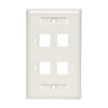 a4903230aec00b7622ab536e775c51a9 Tripp Lite series 4-Port Keystone Faceplate, Single Gang, ID Labels, White, TAA