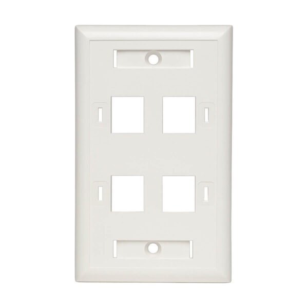 a4903230aec00b7622ab536e775c51a9 Tripp Lite series 4-Port Keystone Faceplate, Single Gang, ID Labels, White, TAA