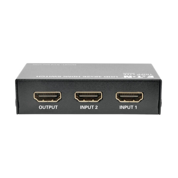 Tripp Lite series 2-Port HDMI Switch with Remote Control - 4K @ 60 Hz, 4:4:4, HDR, 3D, HDCP 2.2, EDID