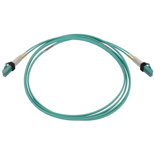 a492024b66661edacd30eadbb9809888 Tripp Lite series 400G Multimode 50/125 OM4 Switchable Fiber Optic Cable (Duplex LC-PC M/M), LSZH, Aqua, 2 m (6.6 ft.)