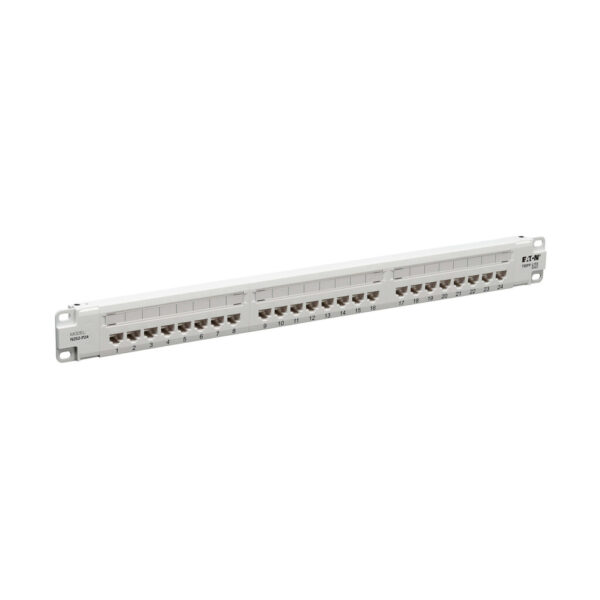 a49863b830bcb669b496d5f7aef340ba Tripp Lite series 24-Port Cat6 Patch Panel - 4PPoE Compliant, 110/Krone, 568A/B, RJ45 Ethernet, 1U Rack-Mount, White, TAA