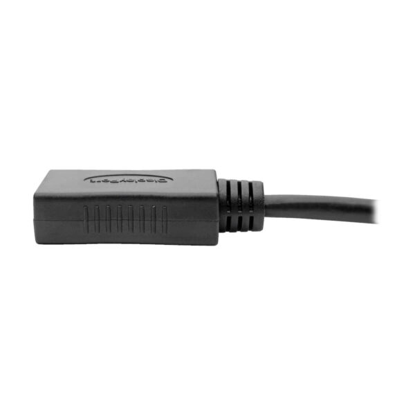 Tripp Lite series Keyspan Mini DisplayPort to DisplayPort Adapter, 4K 60 Hz, Black (M/F), 6-in. (15.24 cm)