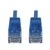 a4d2cd587f3f8b5d17e8ede5162e6cd6-1 Tripp Lite series Cat6a 10G Snagless Molded Slim UTP Ethernet Cable (RJ45 M/M), PoE, Blue, 7 ft. (2.1 m)