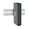 Tripp Lite series 7-Port Industrial-Grade USB 3.x (5Gbps) Hub - 20 kV ESD Immunity, Metal Housing, Mountable
