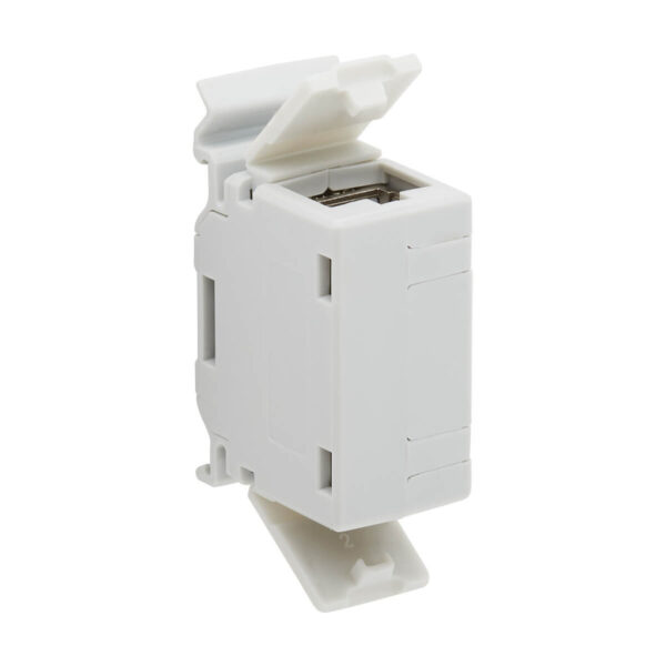 Tripp Lite series Cat6a Shielded In-Line DIN-Rail Mountable Snap-In Coupler (RJ45 F/F), TAA