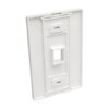 a538eda161e7c40f466560be75d0eab7 Tripp Lite series 1-Port Keystone Single-Gang Faceplate, White, TAA