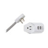 Tripp Lite 7-Outlet Surge Protector, 6 on Strip + 1 on Detachable Charger Plug, 2 USB (2.4A Shared), 900 Joules, 6 ft. Cord, 5-15P, White - TLP616USB