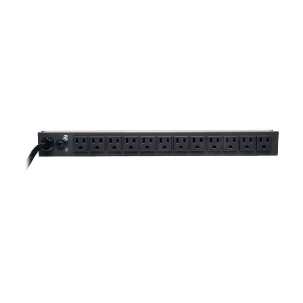Tripp Lite series 1.5kW Single-Phase Local Metered PDU, 100-127V Outlets (13 5-15R), 5-15P, 100-127V Input, 15 ft. (4.57 m) Cord, 1U Rack-Mount