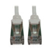Tripp Lite series Cat6a 10G Snagless Shielded Slim STP Ethernet Cable (RJ45 M/M), PoE, White, 25 ft. (7.6 m)
