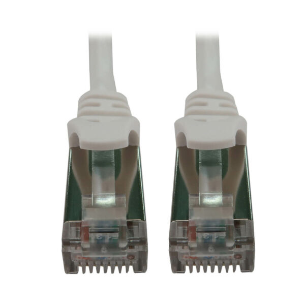 Tripp Lite series Cat6a 10G Snagless Shielded Slim STP Ethernet Cable (RJ45 M/M), PoE, White, 15 ft. (4.6 m)