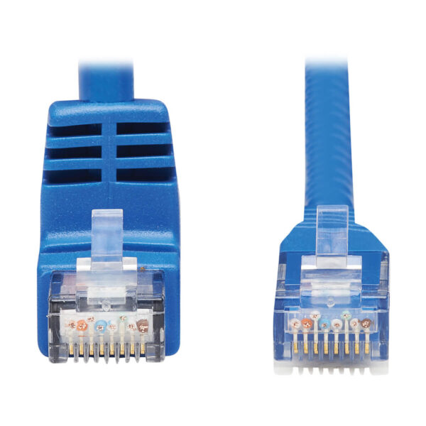 a5f10b5aa69f7ce3458fe144680522aa Tripp Lite series Down-Angle Cat6 Gigabit Molded UTP Ethernet Cable (RJ45 Right-Angle Down M to RJ45 M), Blue, 15 ft. (4.57 m)