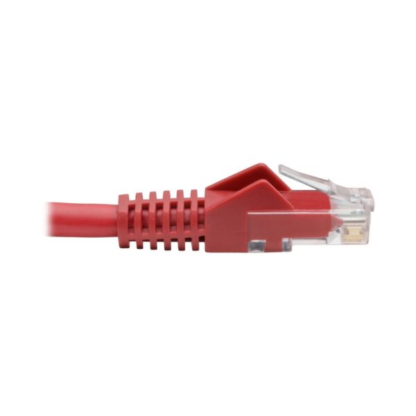 Tripp Lite series Cat6 Gigabit Snagless Molded (UTP) Ethernet Cable (RJ45 M/M), PoE, Red, 6-in. (15.24 cm)