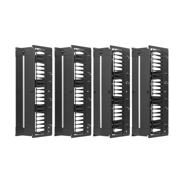 a6288a3504aa0c2d6c7d1e2bd6a5ee50 Tripp Lite series High-Capacity Vertical Cable Manager - Deep Double Finger Duct with Cover, Double Sided, 12 in. Wide, Black, 7 ft. (2.2 m)