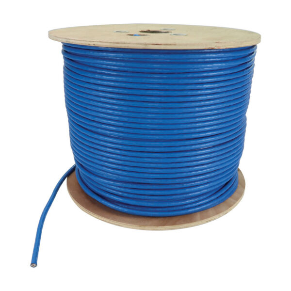 Tripp Lite series Cat8 25G/40G Solid Core S/FTP Bulk Ethernet Cable, CMR Rated, Blue, 1000 ft. (305 m)