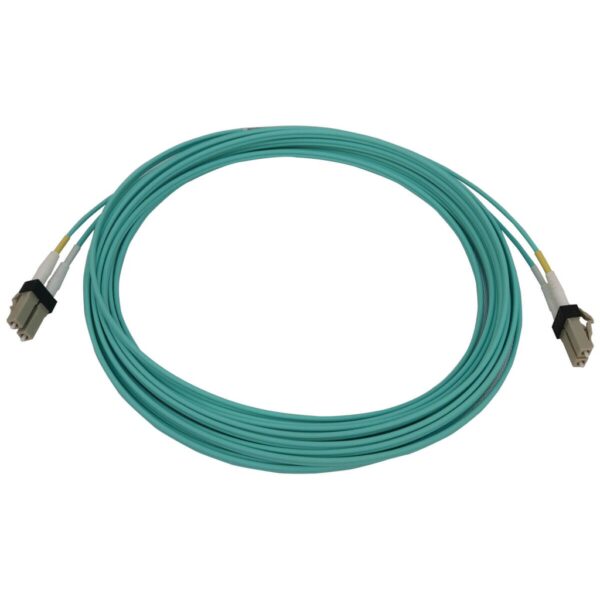 Tripp Lite series 400G Multimode 50/125 OM3 Switchable Fiber Optic Cable (Duplex LC-PC M/M), LSZH, Aqua, 6 m (19.7 ft.)