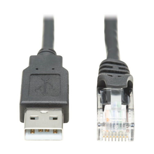Tripp Lite series USB-A to RJ45 Rollover Console Cable (M/M) - Cisco Compatible, 250 Kbps, 6 ft. (1.83 m), Black