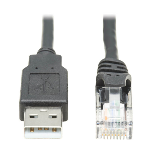 a64c29d9c3d8c1f1f6c99377c74242f6 Tripp Lite series USB-A to RJ45 Rollover Console Cable (M/M) - Cisco Compatible, 250 Kbps, 6 ft. (1.83 m), Black