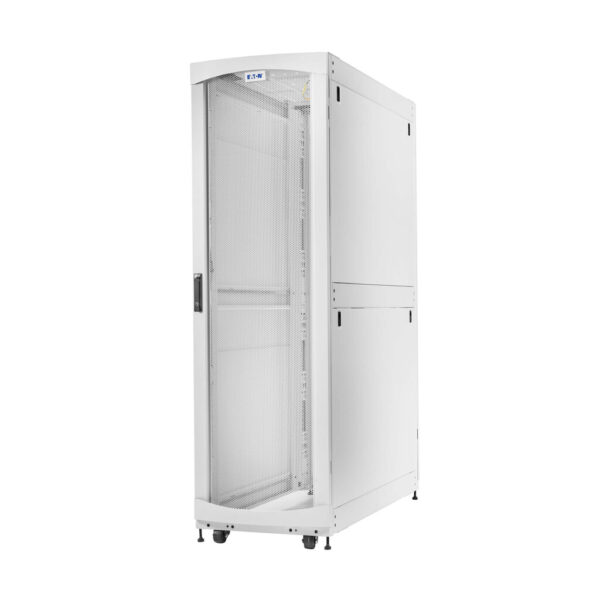 Eaton SmartRack 45U Extra-Deep Standard-Width Heavy-Duty Rack Enclosure Cabinet for AI Servers, White