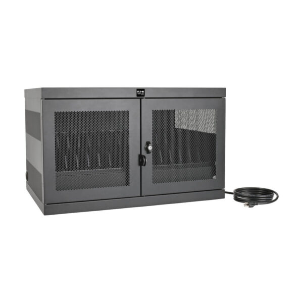 Tripp Lite series 16-Device USB Charging Station Cabinet with Sync for iPad and Android Tablets, Wall-Mount and Cart Options, Black