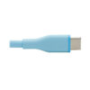 a6624a124609b95735abb354d616c5fb Tripp Lite Safe-IT USB-C to Lightning Antibacterial Sync/Charge Cable (M/M), Ultra Flexible, MFi Certified, Light Blue, 6 ft. - M102AB-006-S-LB
