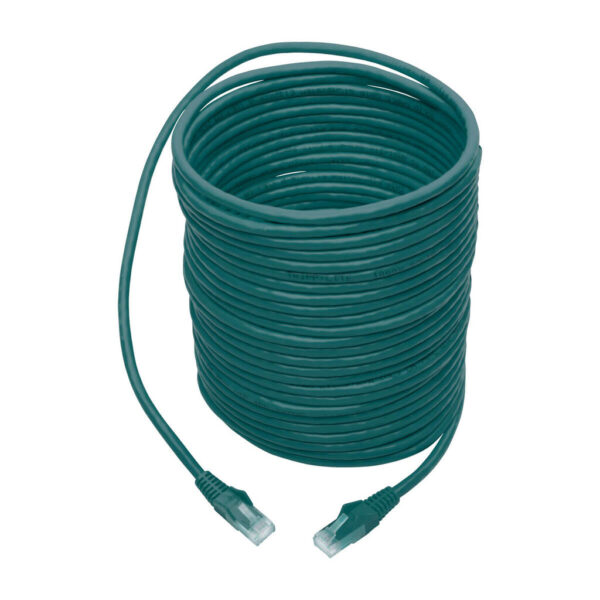 a6d6a05cb63265fc8e4004fd535a13f5 Tripp Lite series Cat6 Gigabit Snagless Molded (UTP) Ethernet Cable (RJ45 M/M), PoE, Green, 35 ft. (10.67 m)