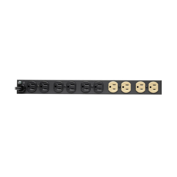 Tripp Lite series Isobar 12-Outlet Network Server Surge Protector, 15 ft. (4.57 m) Cord, 3840 Joules, Diagnostic LEDs, 1U Rackmount