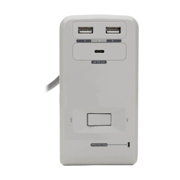 a75f72e532cd3067bd877cec92ea2f21 Tripp Lite TLP648USBC surge protector Grey 6 AC outlet(s) 120 V 2,44 m