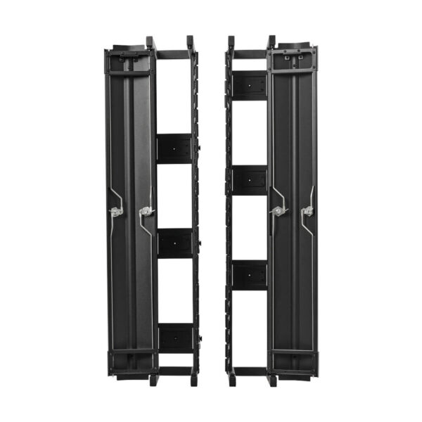 Tripp Lite series High-Capacity Vertical Cable Manager - Deep Double Finger Duct with Cover, Single Sided, 6 in. Wide, Black, 7 ft. (2.2 m)