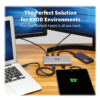 Tripp Lite series 4-Port Thunderbolt 4 Hub - 8K, 2x 4K 60 Hz, USB 3.2 Gen 2, USB-A Port, 100W Charging, Gray