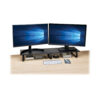 Tripp Lite series Extra-Wide Dual-Monitor Riser for Desk, 39 x 10 in. - Wood, Black