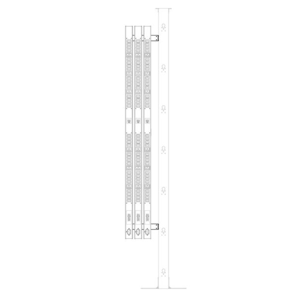 Tripp Lite series Vertical PDU Mounting Bracket Accessory Kit for 2-Post and 4-Post Open Frame Racks