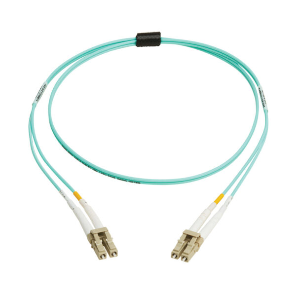 a7bafd399f6877c732506889accd734f-1 Tripp Lite series 10Gb/40Gb/100Gb Duplex Multimode 50/125 OM4 LSZH Fiber Patch Cable (LC/LC), Aqua, 1M (3.3 ft.), TAA