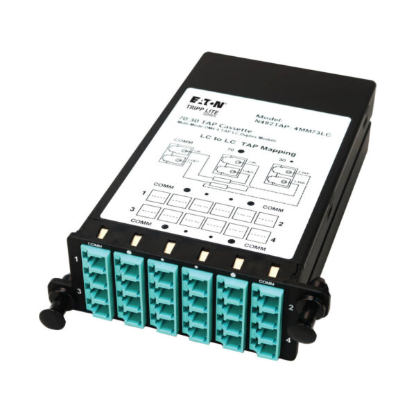 Tripp Lite series Fiber TAP Cassette - Multimode, 4x Duplex LC, 70/30 Split