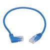 Tripp Lite series Right-Angle Cat6 Gigabit Molded Slim UTP Ethernet Cable (RJ45 Right-Angle M to RJ45 M), Blue, 1 ft. (0.31 m)