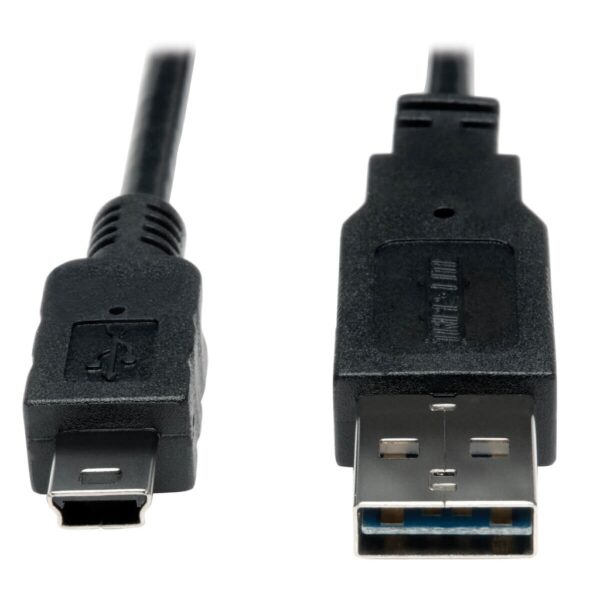 a80ad8a43be6d6d3c8798305683381bf-1 Tripp Lite series Universal Reversible USB 2.0 Cable (Reversible A to 5Pin Mini B M/M), 6 ft. (1.83 m)